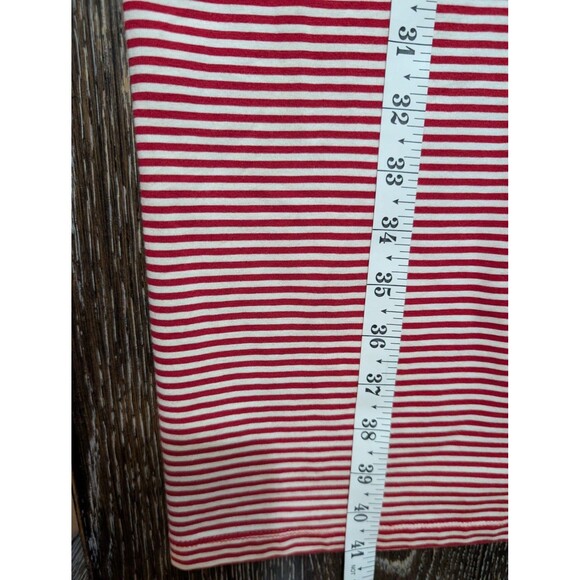 Lands' End Dress Womens XL 16 Red White Stripe Henley Pima Cotton Drawstring Mb - Picture 7 of 7